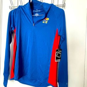 Colosseum KU Jayhawk Quarterzip // Size Medium // NWT 💙❤️ RCJH ❤️💙